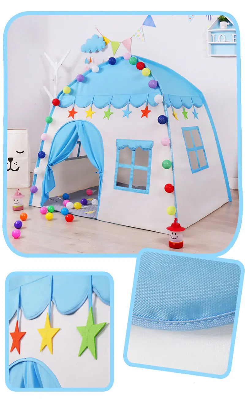Children's Tent Indoor Outdoor Games Garden Tipi Princess Castle Folding Cubby Toys Tents  Enfant Room House Teepee Playhouse
