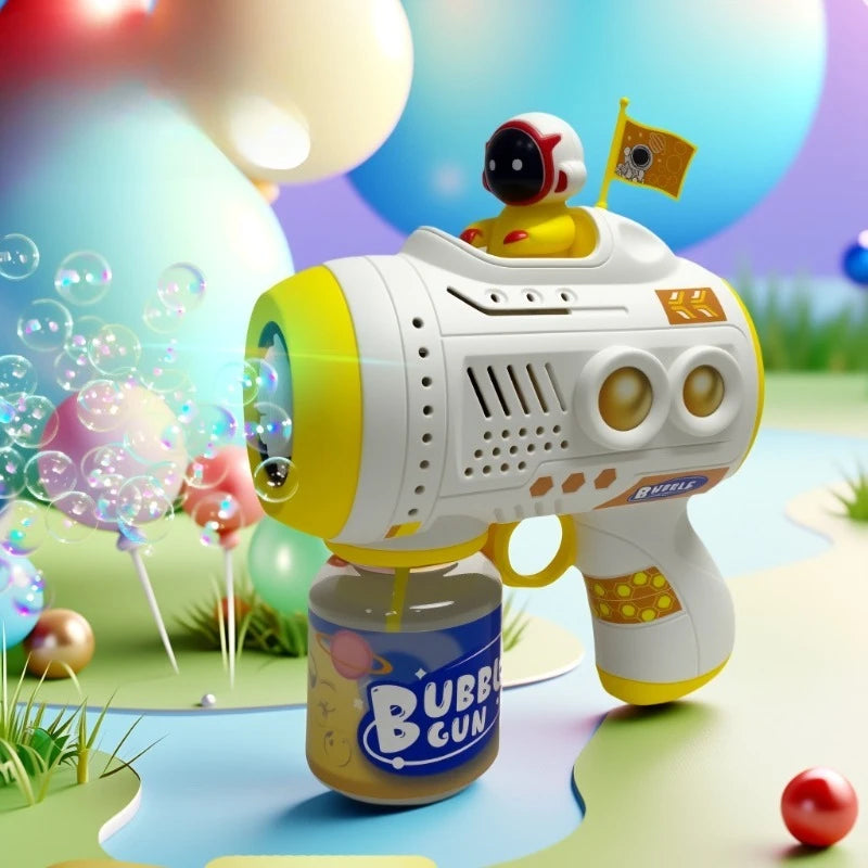 New Unique Air Cannon Multi Hole Bubble Blower  Gatling Gun Toy For Kids Outdoor Christmas Gift