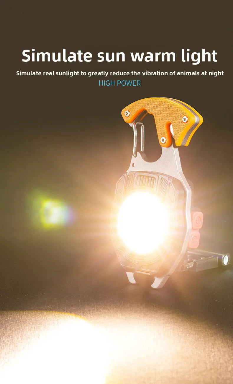 5 in1 Multifunctional Mini COB LED KeyChain Light： USB, Magnet, Opener, Screwdriver