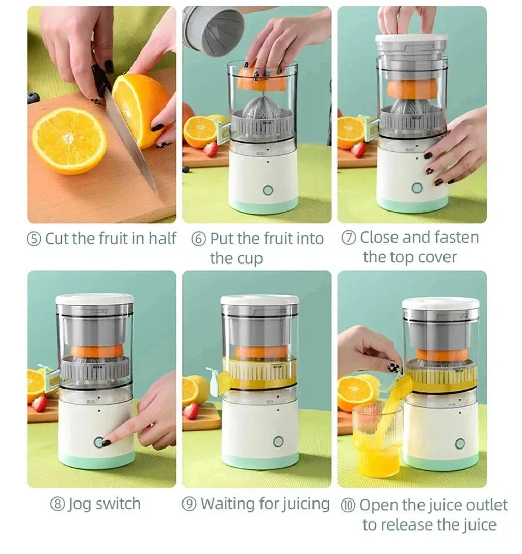 HOMEFISH Electric Juicer Juice Cup Citrus Orange Squeezer USB Charging Fruit Juicer Blender Fresh Separator Press Machine