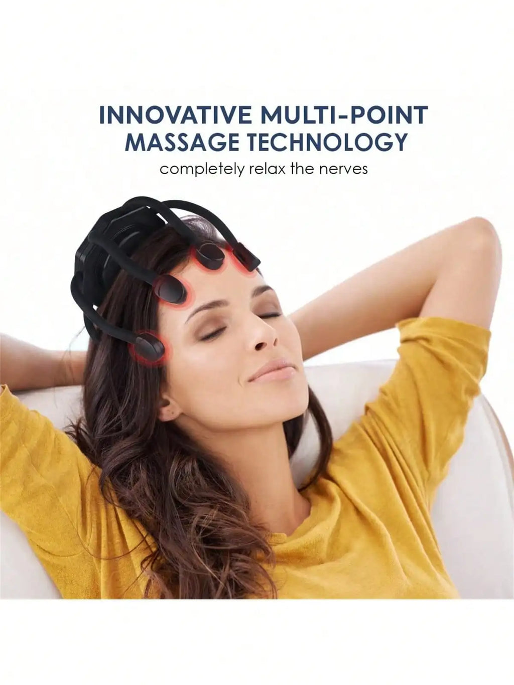Ultra Scalp Massager, Head Massager Stress Release Massager with 8-Frequency Vibrating Contacts, 3 Modes 360 Degree Portable Ult