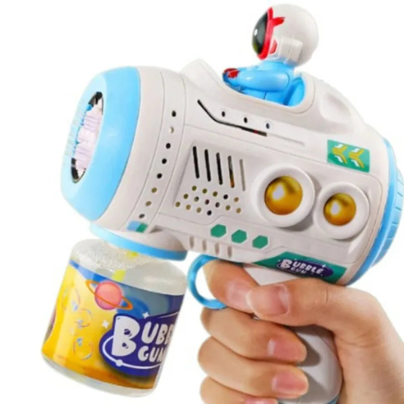 New Unique Air Cannon Multi Hole Bubble Blower  Gatling Gun Toy For Kids Outdoor Christmas Gift
