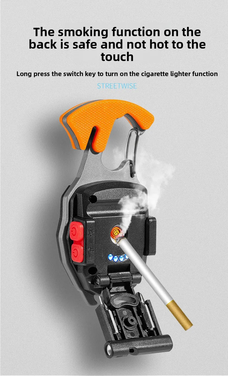 5 in1 Multifunctional Mini COB LED KeyChain Light： USB, Magnet, Opener, Screwdriver