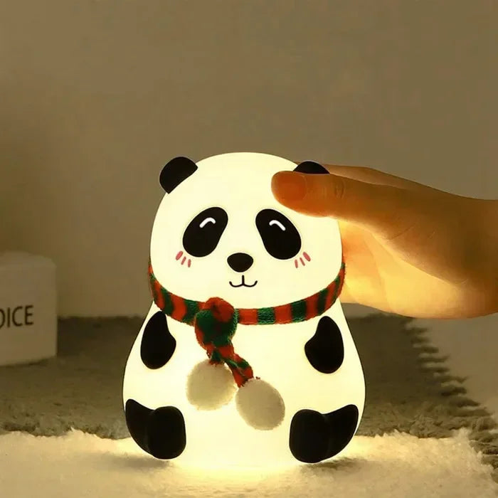 Baby Night Light Timing USB Rechargeable Panda Nursery Sleeping Lamp Portable Beside Touch Lamp for Room Decoration