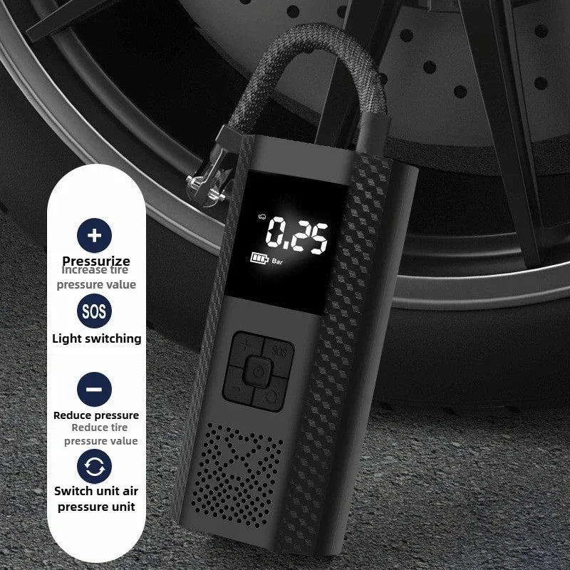 150PSI Car Wireless Inflator Portable Car Auto Inflator Small Sedan Tire Inflator Motorcycle Bicycle Basketball with Storage Bag