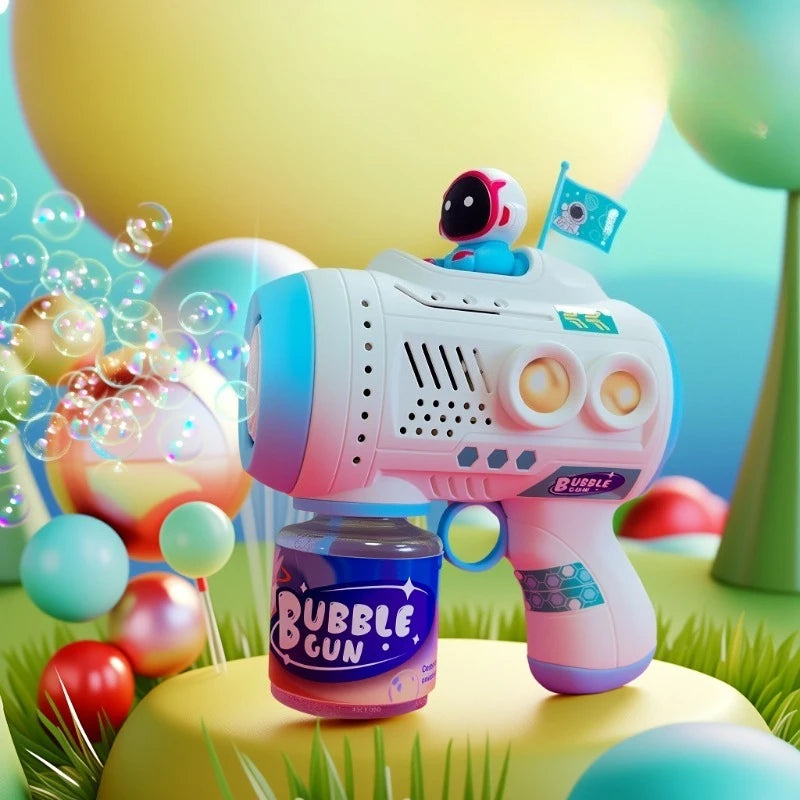 New Unique Air Cannon Multi Hole Bubble Blower  Gatling Gun Toy For Kids Outdoor Christmas Gift