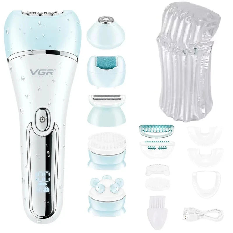 Original VGR  Electric Women Epilator Female Shaver Leg Body Hair Removal Lip Chin Depilatory Lady Bikini Trimmer Facial Hair Re