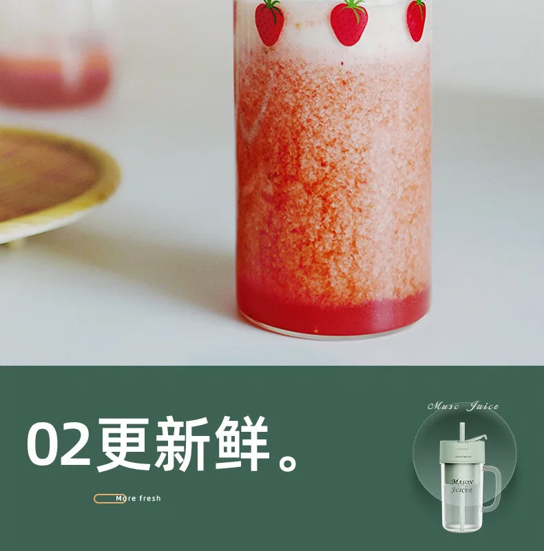 New Royalty Line Roya Mason Cup Juicer Electric Portable Stirring Crushed Smoothies Juicer New Product