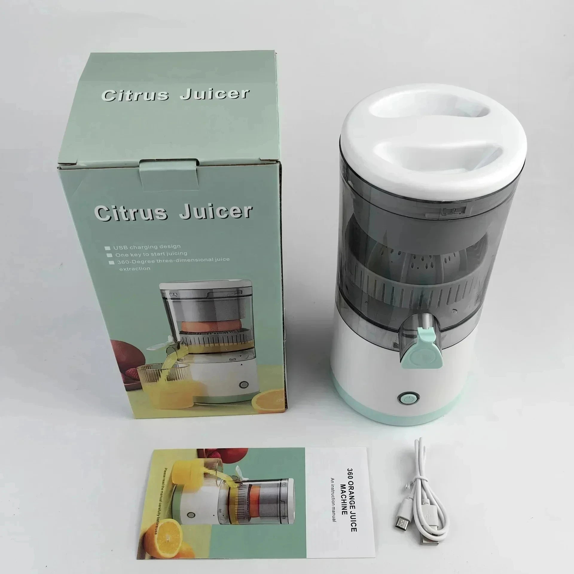 HOMEFISH Electric Juicer Juice Cup Citrus Orange Squeezer USB Charging Fruit Juicer Blender Fresh Separator Press Machine