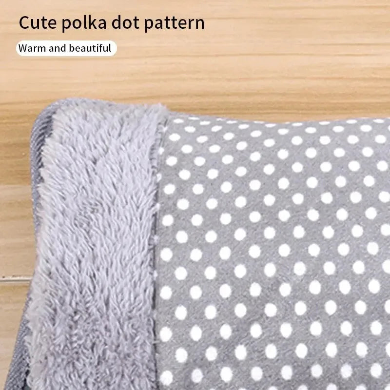 Dot Pattern Electric Hot Water Bag 500W 220V Rechargeable Winter Hand Warmer Double Insert for Cold Weather Comfort