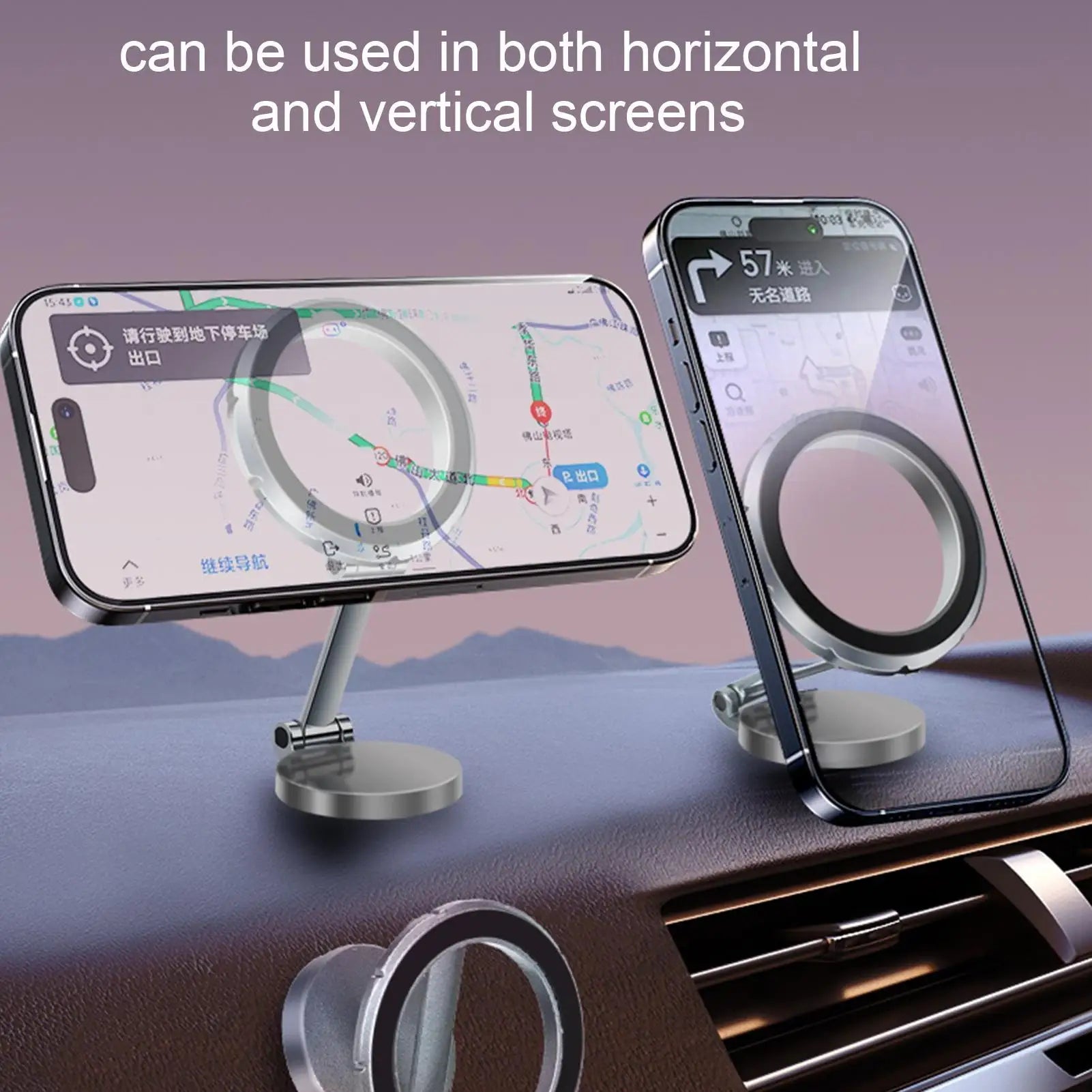Magnetic Phone Mount 360 Rotation Magnetic Phone Mount Vehicle Navigation Holder For Car Truck SUV RV Vehicle Daily Commuting
