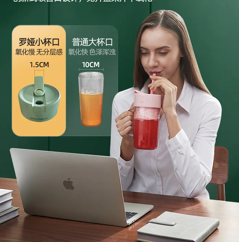 New Royalty Line Roya Mason Cup Juicer Electric Portable Stirring Crushed Smoothies Juicer New Product