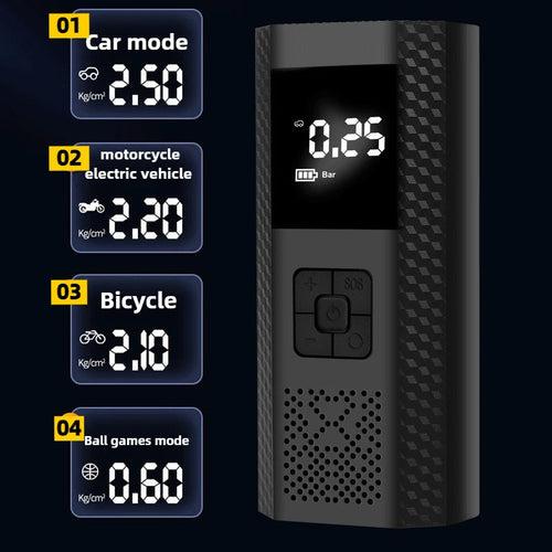 150PSI Car Wireless Inflator Portable Car Auto Inflator Small Sedan Tire Inflator Motorcycle Bicycle Basketball with Storage Bag