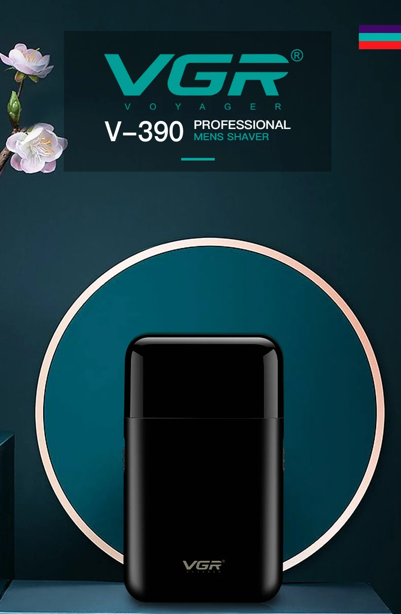VGR V-390 mini single blade cordless beard trimmer razor rechargeable foil electric face body shaver for men Convenient razor