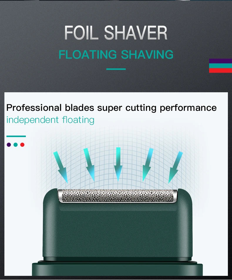 VGR V-390 mini single blade cordless beard trimmer razor rechargeable foil electric face body shaver for men Convenient razor