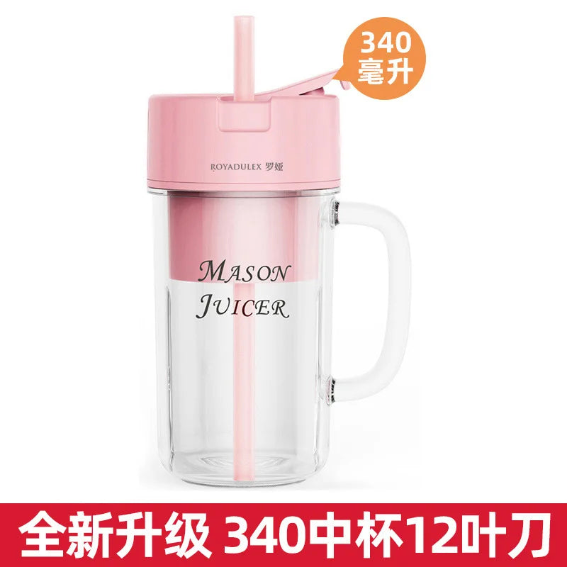 New Royalty Line Roya Mason Cup Juicer Electric Portable Stirring Crushed Smoothies Juicer New Product