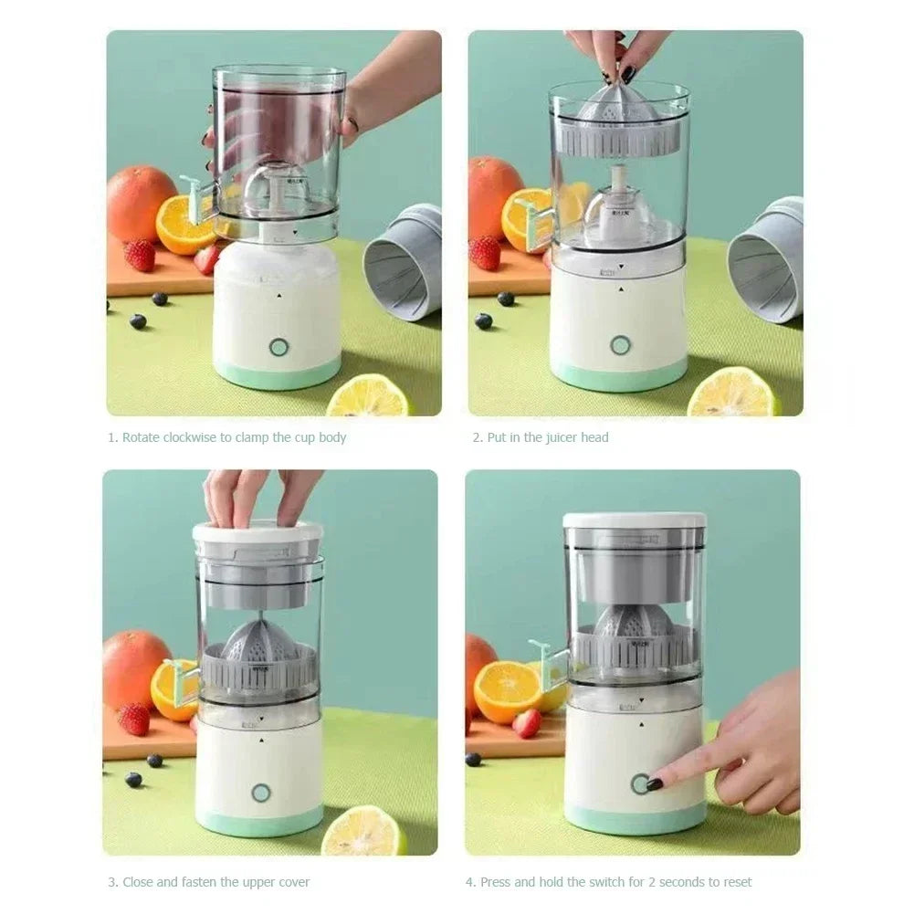 HOMEFISH Electric Juicer Juice Cup Citrus Orange Squeezer USB Charging Fruit Juicer Blender Fresh Separator Press Machine