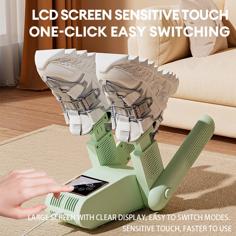 Shoe Dryer Portable Electric Shoe and Boot Dryer 180° Folding Design Smart Display for Shoes Gloves Hats Socks Ski Boots