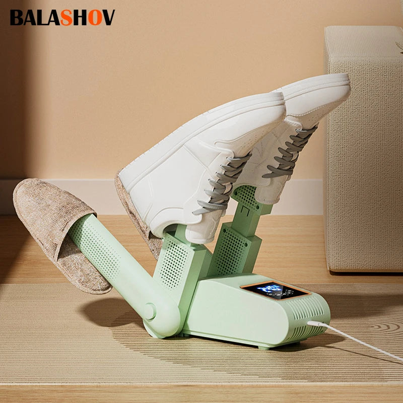 Shoe Dryer Portable Electric Shoe and Boot Dryer 180° Folding Design Smart Display for Shoes Gloves Hats Socks Ski Boots