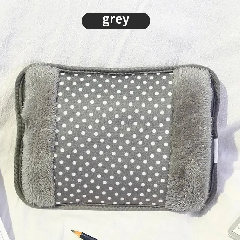 Dot Pattern Electric Hot Water Bag 500W 220V Rechargeable Winter Hand Warmer Double Insert for Cold Weather Comfort