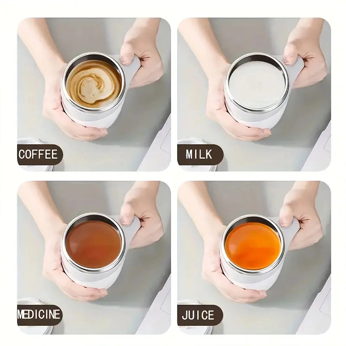 1 automatic mixing cup magnetic coffee cup (battery not included, self equipped), waterproof automatic mixing cup, suitable for