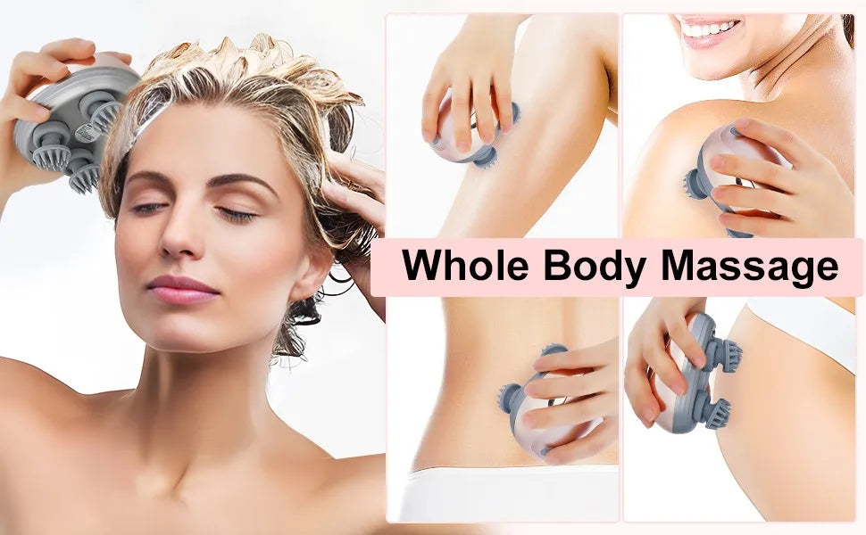 Electric Scalp Massager Handheld Portable  Scalp Massager Head Scratcher for Full Body Massage Deep Clean and Stress Relax.