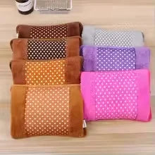 Dot Pattern Electric Hot Water Bag 500W 220V Rechargeable Winter Hand Warmer Double Insert for Cold Weather Comfort